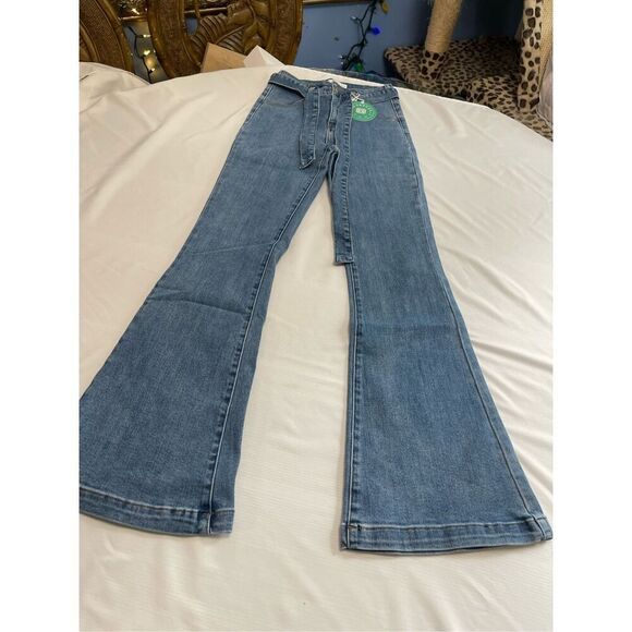 NWT Blakeley Bell Bottom Flare Denim Jeans Size 1 Small Medium New - Picture 1 of 8
